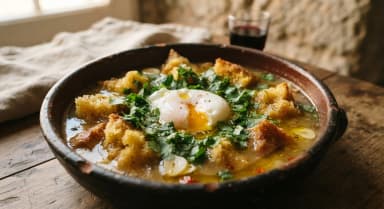 Découvrir la recette Soupe portugaise au pain et à l’ail