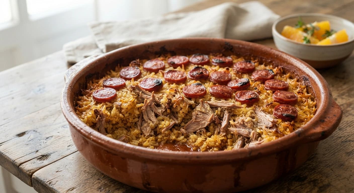 Riz portugais au canard