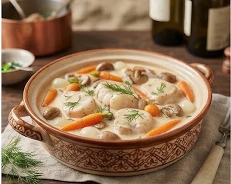 Blanquette de lotte au safran
