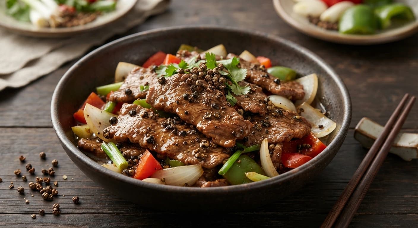 Bœuf chinois sauté au poivre noir