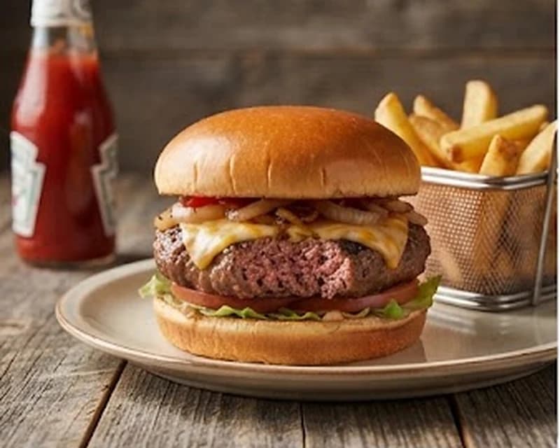 Hamburger américain au bœuf