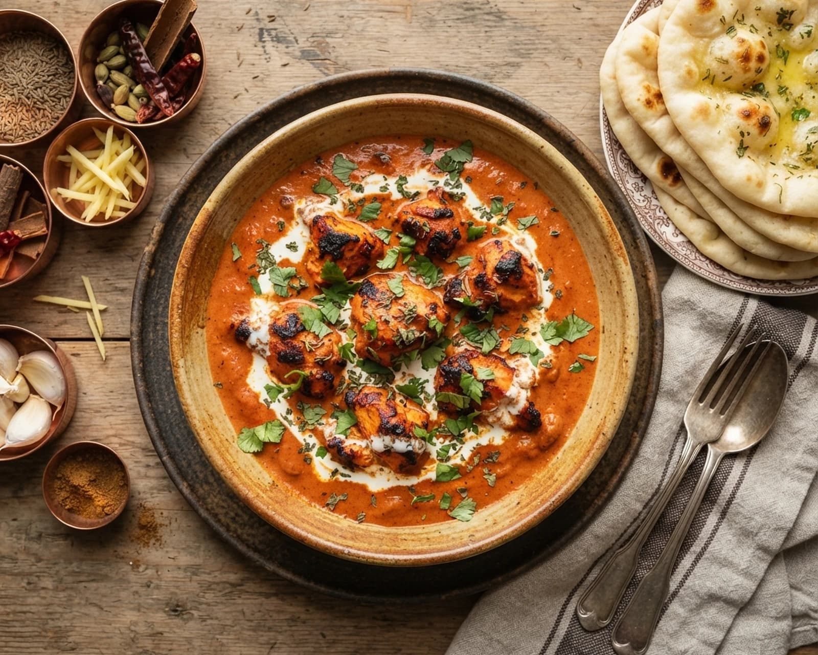 Poulet indien au beurre et aux épices