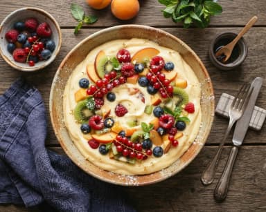 Découvrir la recette Crème diplomate aux fruits