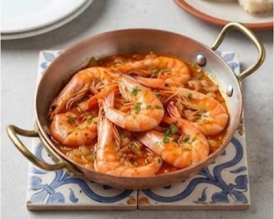 Découvrir la recette Crevettes à la portugaise