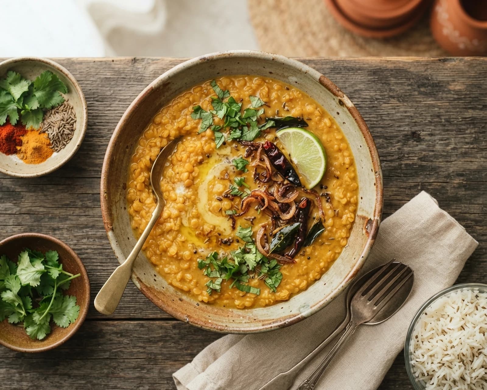 Curry indien de lentilles corail