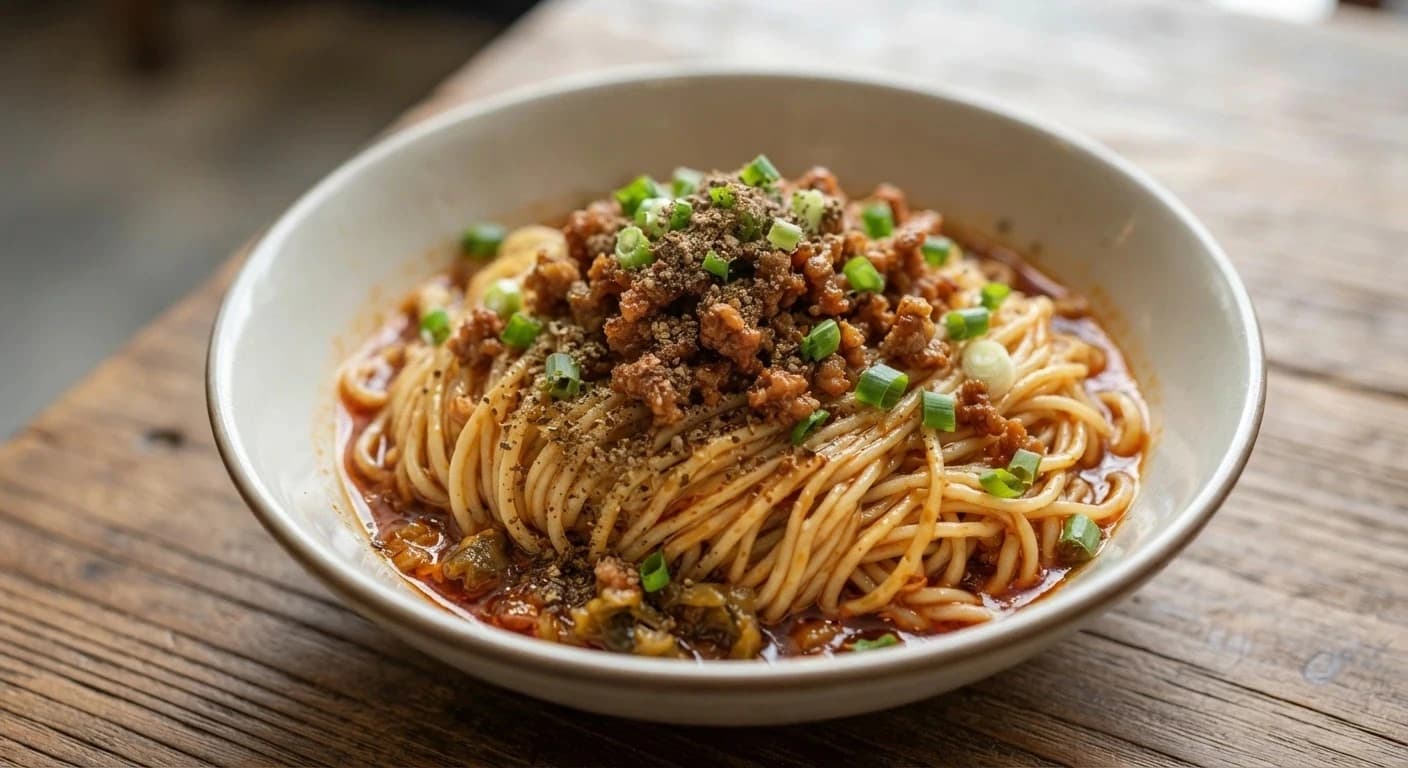 Nouilles épicées du Sichuan au porc