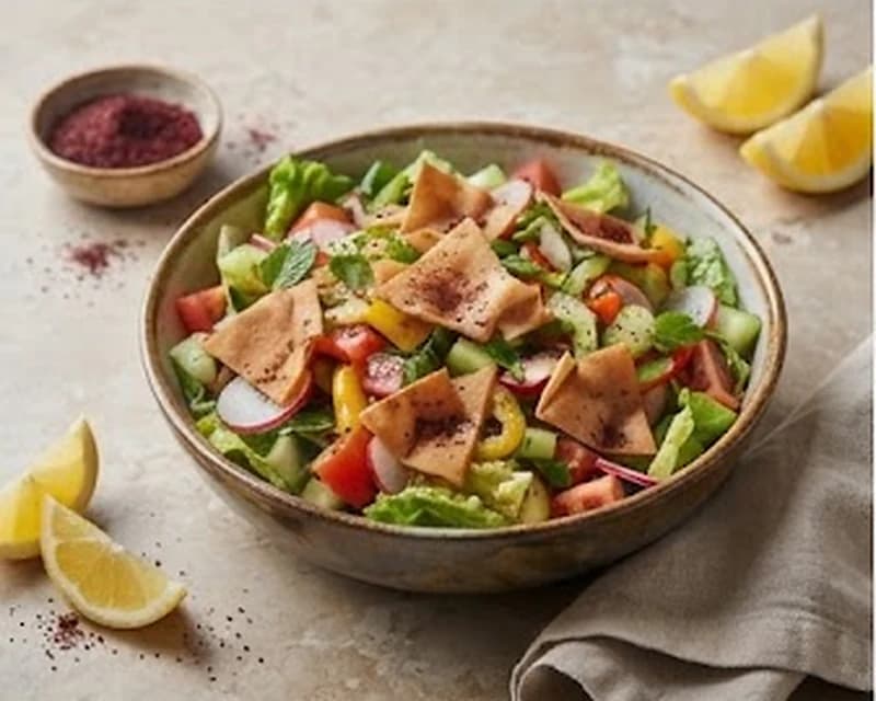 Salade libanaise au pain pita