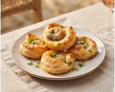 Découvrir la recette Feuilletés aux escargots