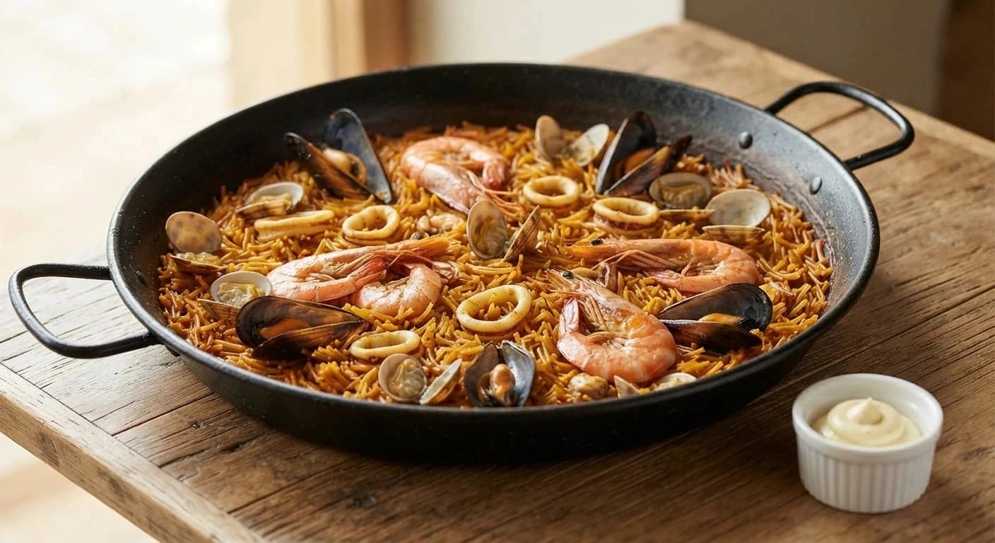 Fideuà aux fruits de mer
