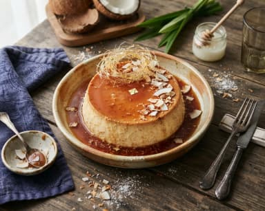 Découvrir la recette Flan à la noix de coco
