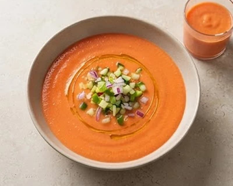 Soupe froide andalouse à la tomate