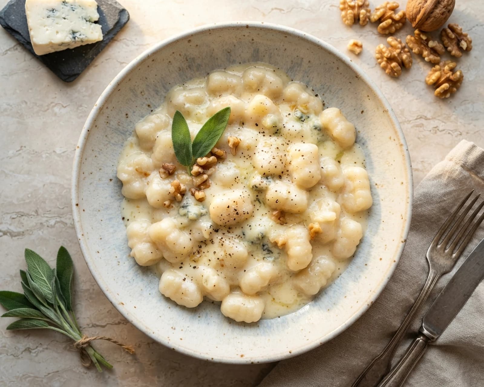 Gnocchis à la sauce au gorgonzola