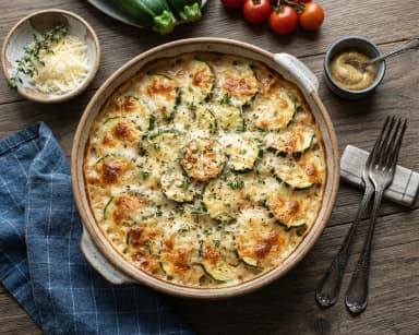 Découvrir la recette Gratin de courgettes