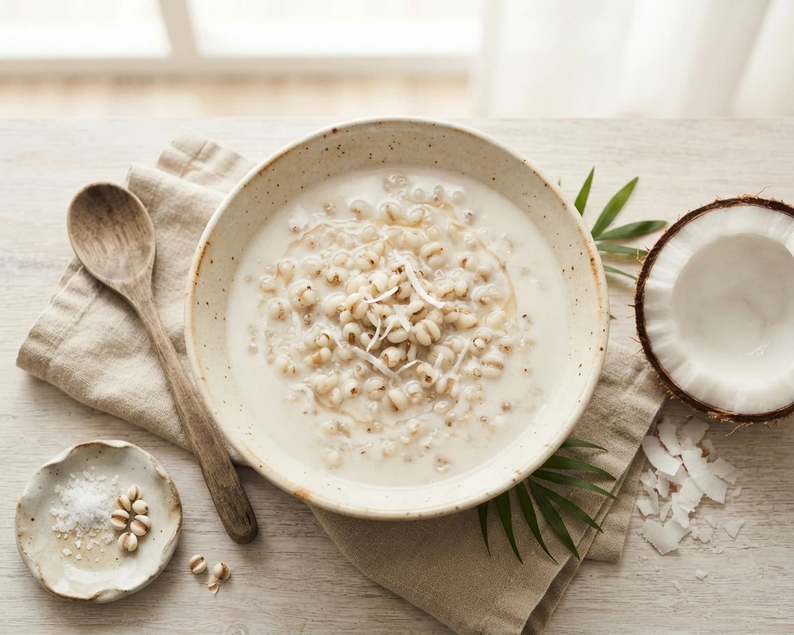 Larmes de Job au lait de coco