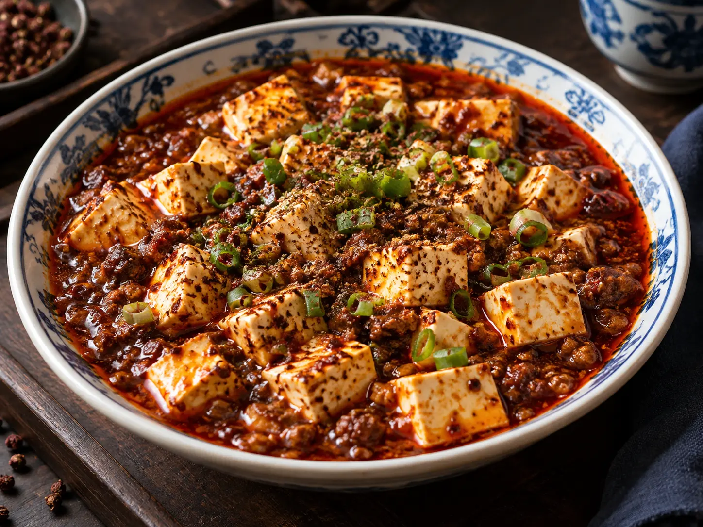 Tofu du Sichuan à la viande hachée et au piment
