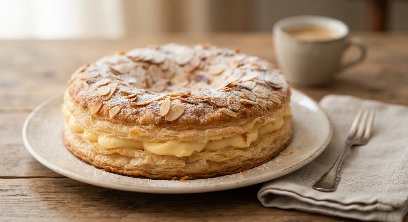 Feuilleté basque espagnol à la crème et aux amandes