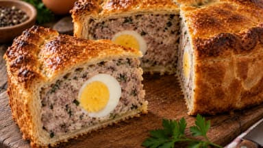 Découvrir la recette Pâté berrichon aux œufs durs