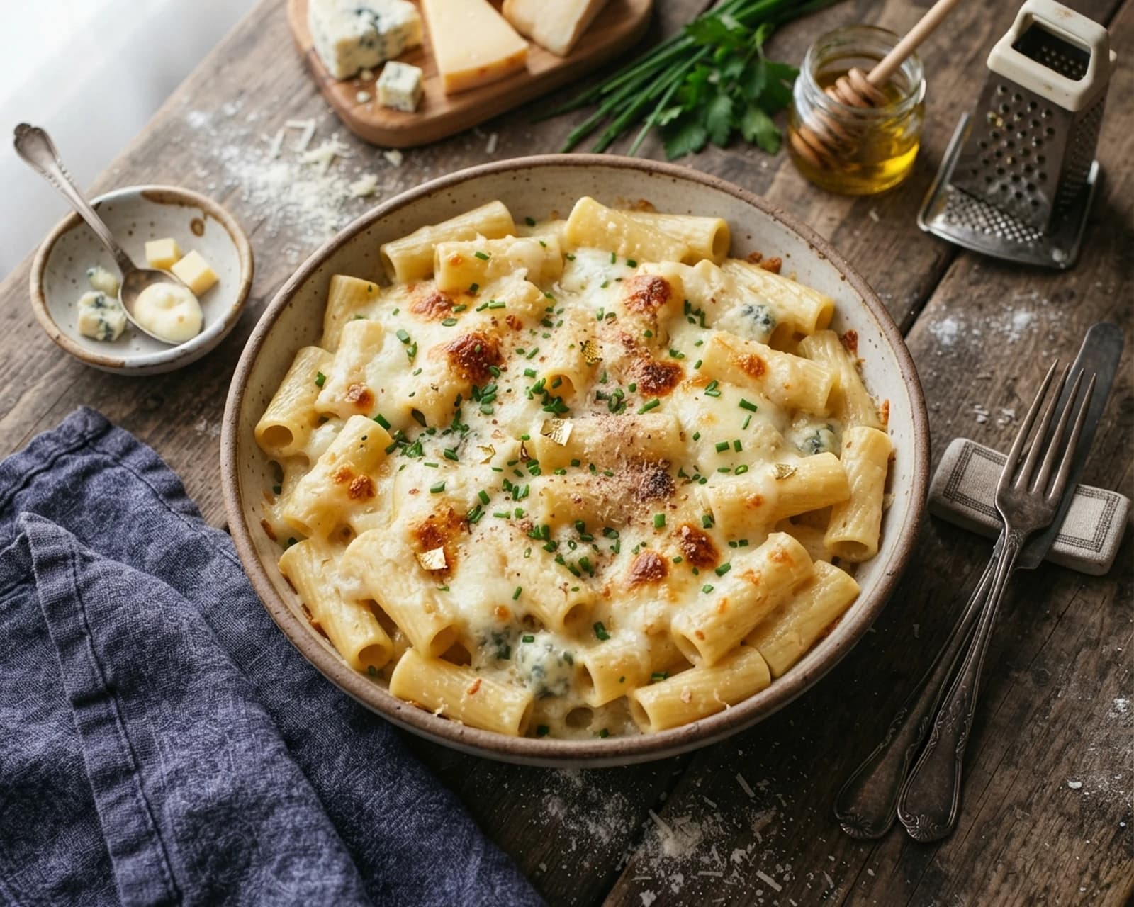 Pâtes aux quatre fromages