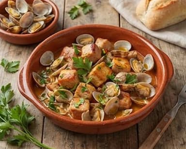 Découvrir la recette Porc aux palourdes à l’Alentejana
