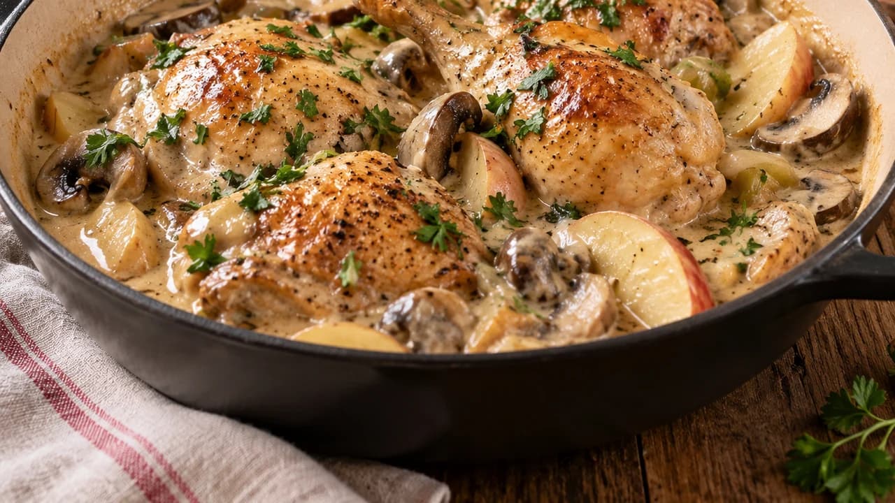 Poulet à la vallée d'Auge