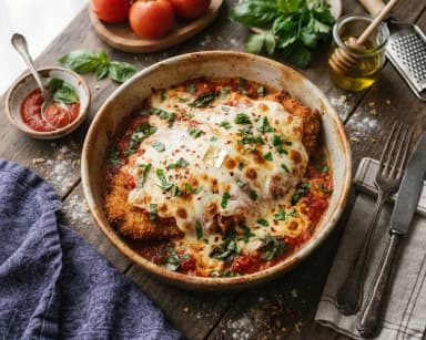 Découvrir la recette Poulet parmesan