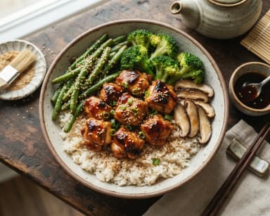 Découvrir la recette Poulet japonais laqué à la sauce soja
