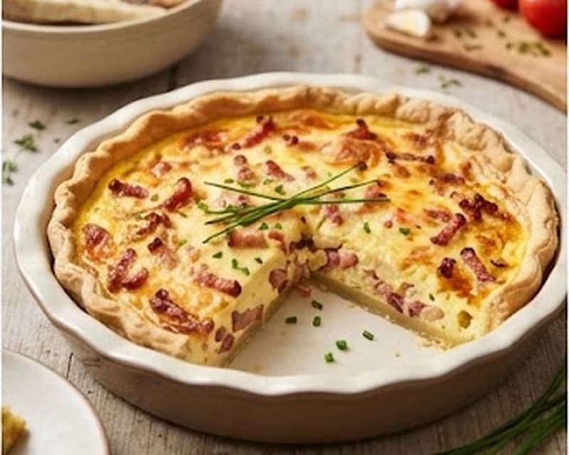 Quiche lorraine aux lardons fumés
