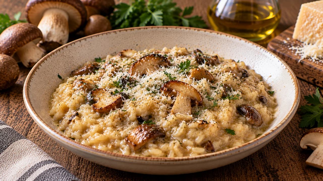 Risotto italien aux cèpes