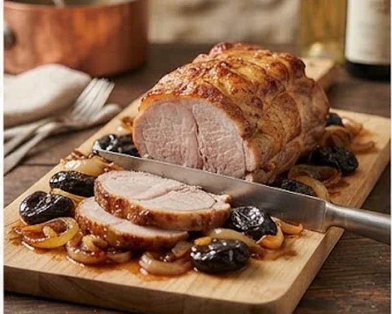 Rôti de porc aux pruneaux