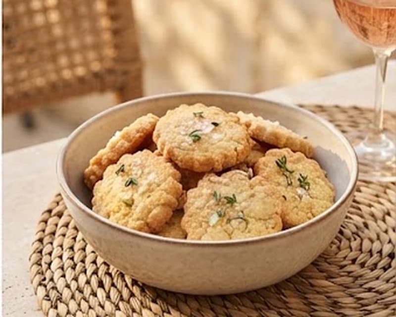 Sablés au parmesan et thym