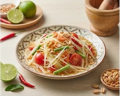 Découvrir la recette Salade thaïlandaise de papaye verte