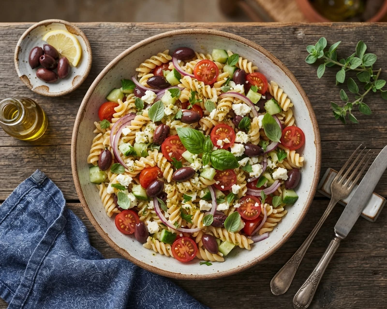 Salade de pâtes méditerranéenne