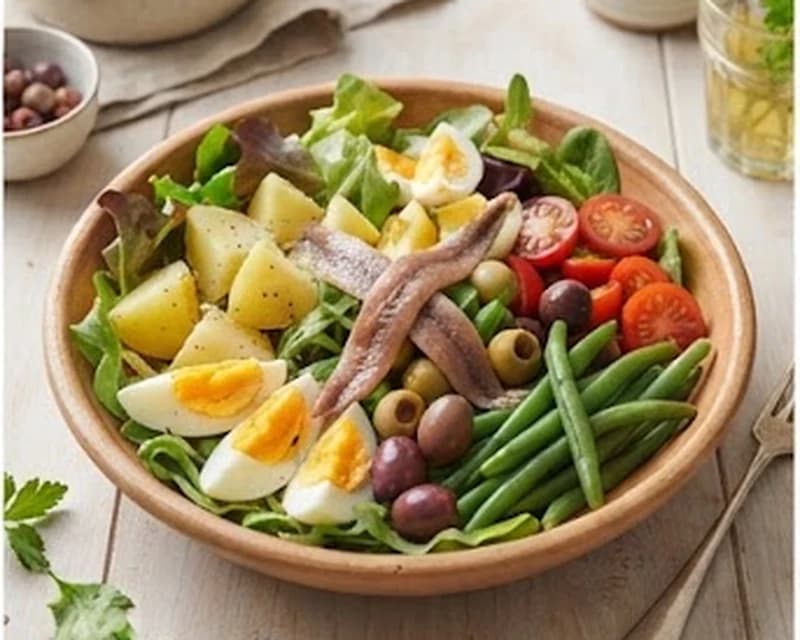 Salade niçoise aux anchois