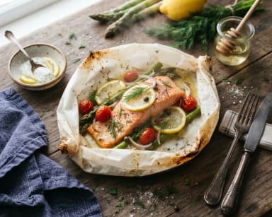 Découvrir la recette Saumon en papillote
