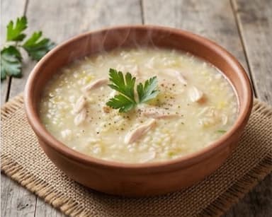 Découvrir la recette Soupe grecque au citron et à l’œuf