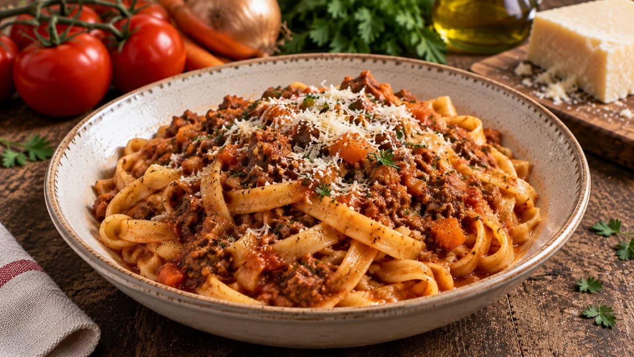 Tagliatelles à la sauce bolognaise