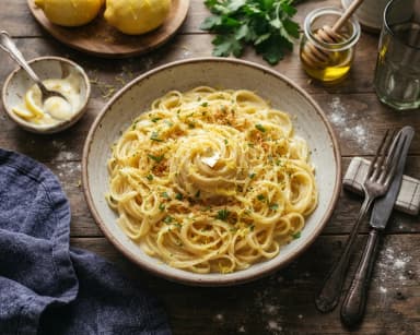 Découvrir la recette Pâtes fines italiennes au citron