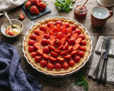 Découvrir la recette Tarte aux fraises