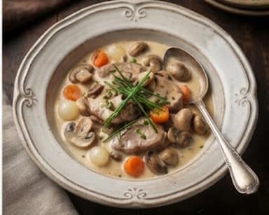 Découvrir la recette Blanquette de veau aux champignons