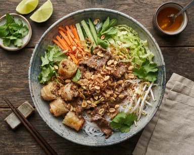 Découvrir la recette Salade vietnamienne de vermicelles au bœuf