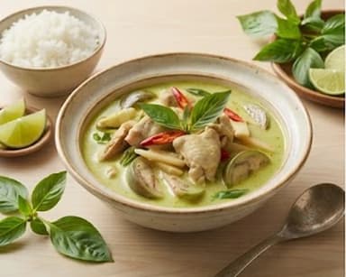 Découvrir la recette Curry vert thaïlandais