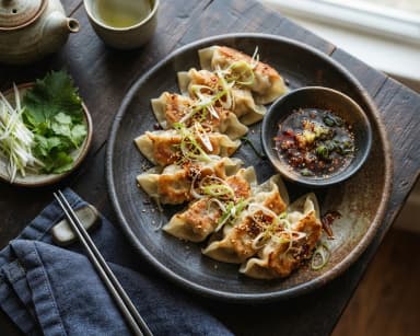 Découvrir la recette Raviolis japonais au poulet