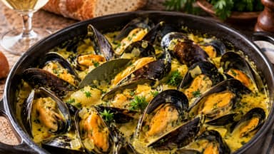 Découvrir la recette Mouclade charentaise