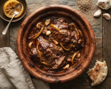 Découvrir la recette Viande confite de Marrakech au citron et aux épices