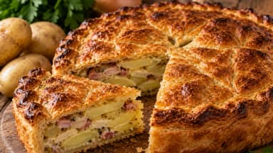 Découvrir la recette Tourte bourbonnaise aux pommes de terre