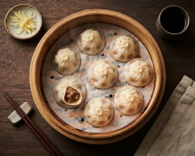 Découvrir la recette Raviolis chinois vapeur au bouillon