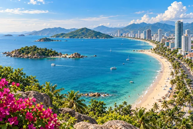 Illustration générée évoquant la baie et le front de mer de Nha Trang.