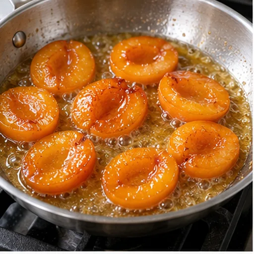 Abricots poêlés enrobés de miel et de jus de citron