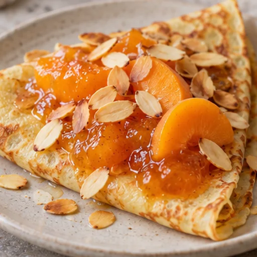 Crêpes à la confiture d’abricots et aux amandes : étape 12