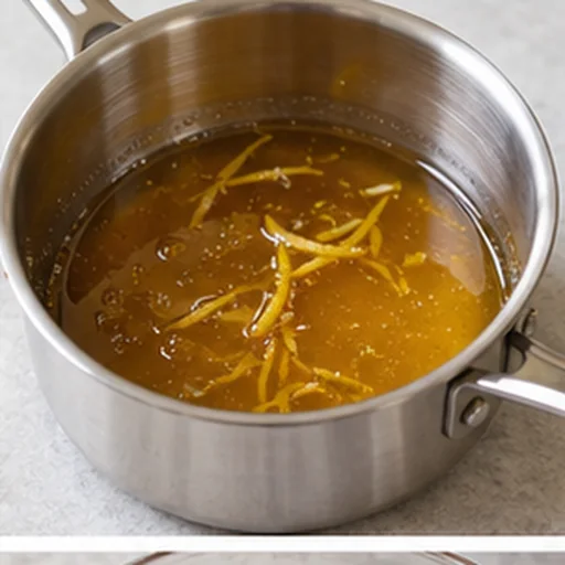 Sirop de miel et de citron chauffé doucement